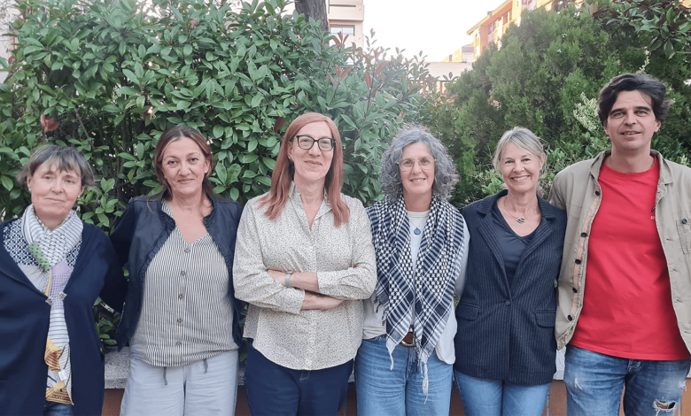 Representantes de Izquierda Unida, Sumar y Verdes Equo tras la reunión en Valladolid el 22 de septiembre